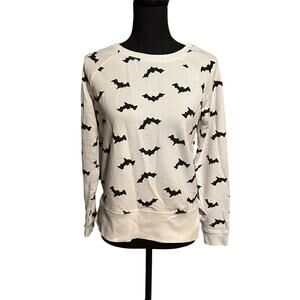 Grayson Threads Halloween Bats Crewneck Sweatshirt Women's Small Spooky Goth
